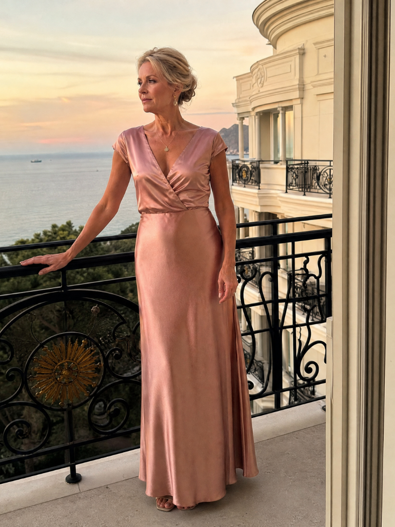 Eloise | Wrap-Bodice Maxi Dress