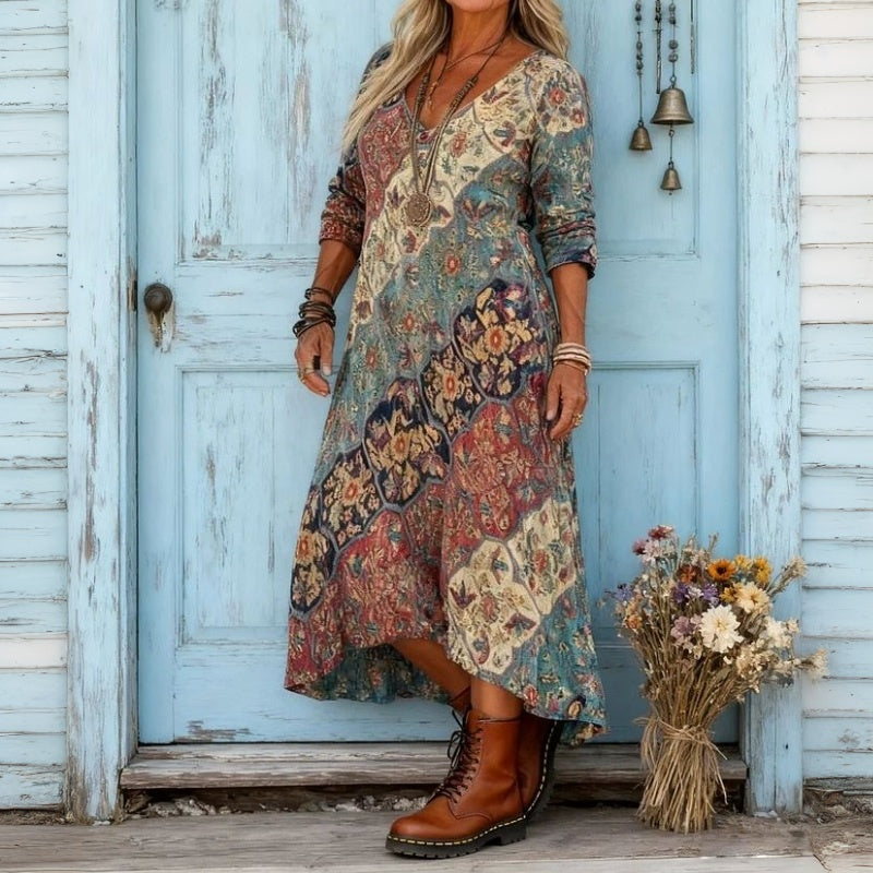 Darcy | Patchwork Print Maxi Dress