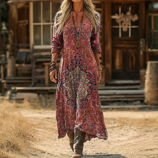 Brielle | Rose Paisley Maxi Dress