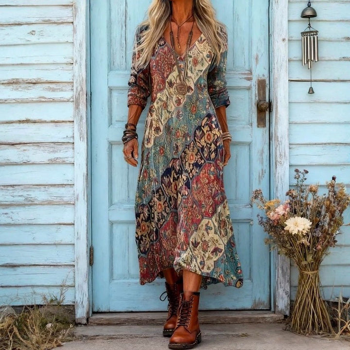 Darcy | Patchwork Print Maxi Dress