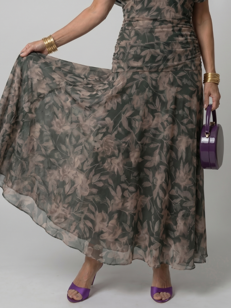 Imogen | Draped Off-Shoulder Midi Dress