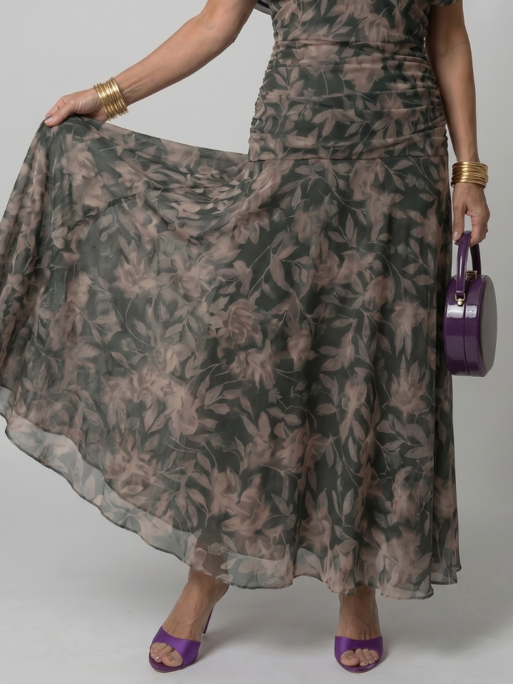 Imogen | Draped Off-Shoulder Midi Dress