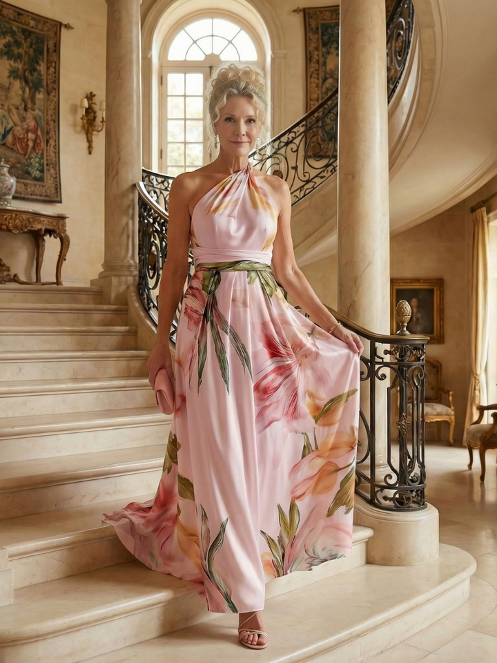 Helena | Flowing Floral Maxi Dress