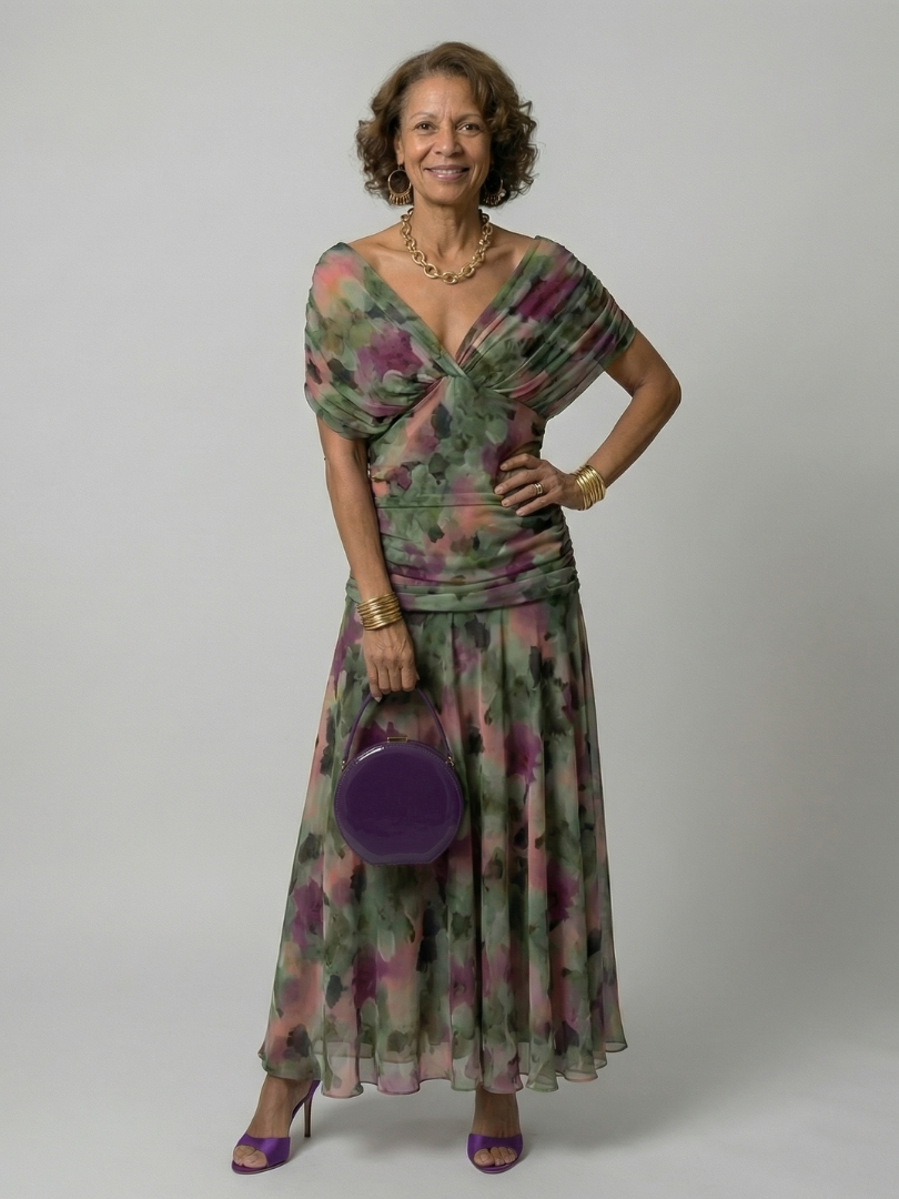 Sophie | Off Shoulder Flow Midi Dresses