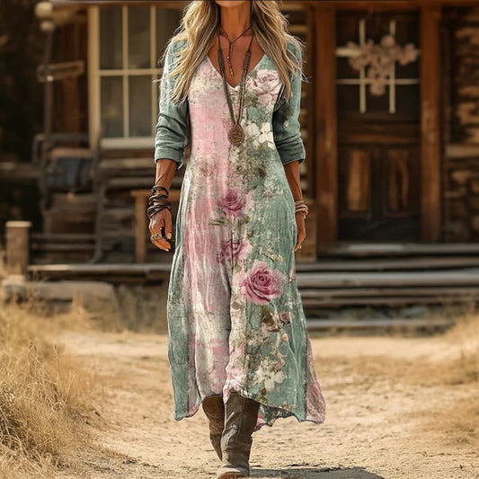 Cleo | Pastel Rose Maxi Dress