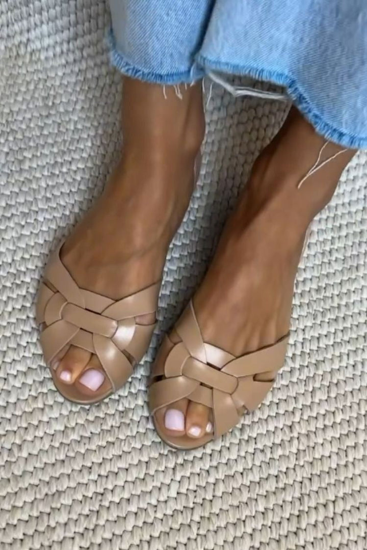 Harriet | Natural Woven Sandals