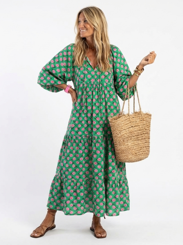 Rosalie | Floral Tiered Midi Dress