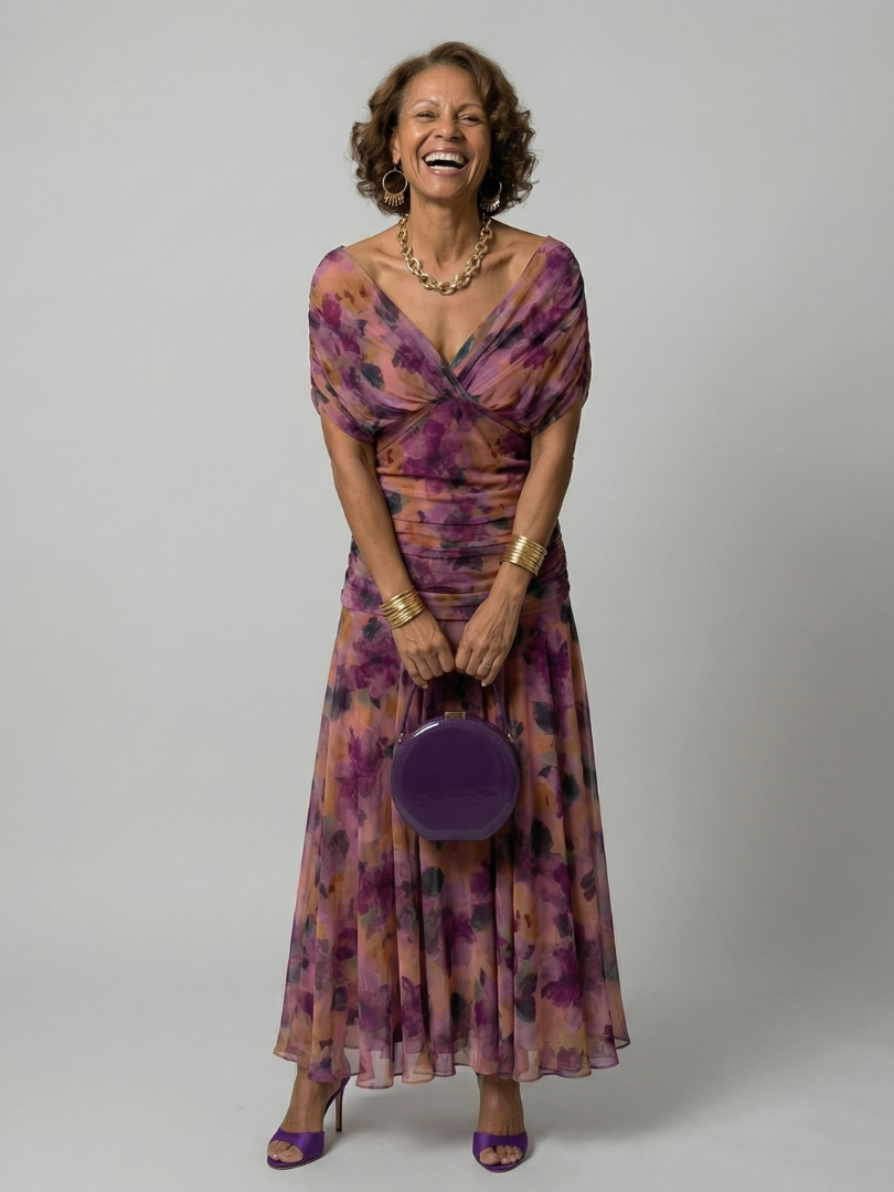 Sophie | Off Shoulder Flow Midi Dresses