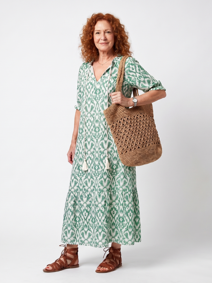 Cecilia | V-Neck Midi Dress