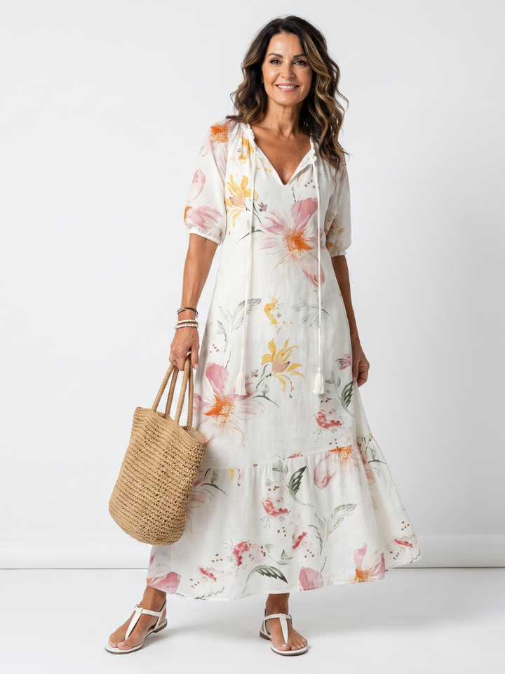 Violet | Floral Midi Dress