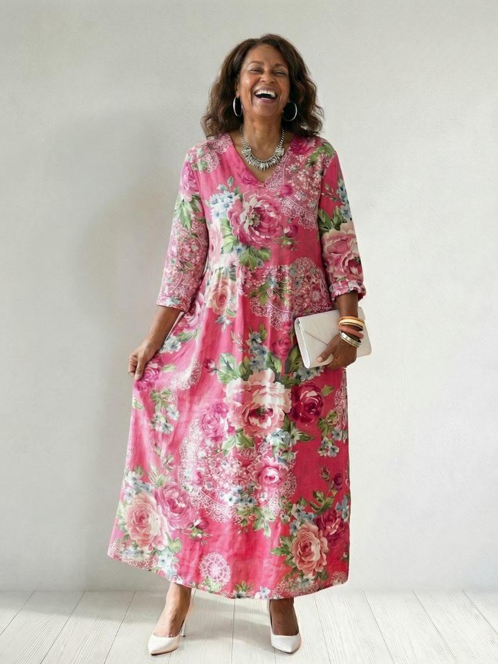 Tahlia | Garden Floral Midi Dress