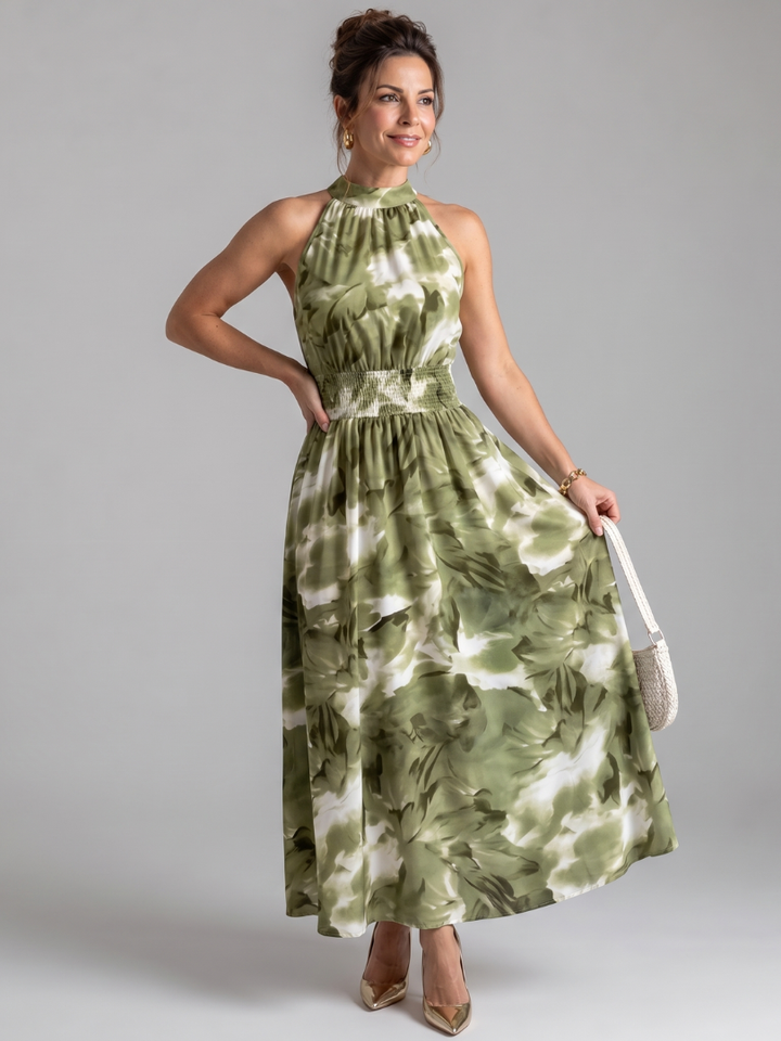 Adelaide | Abstract-Print Midi Dress