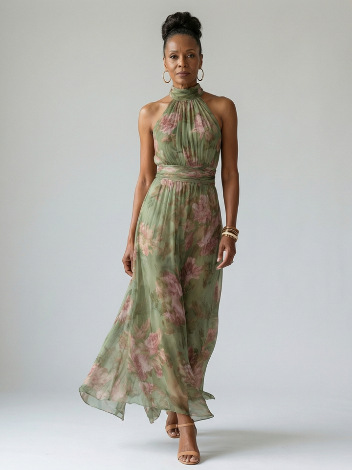 Madeleine | Gathered Floral Midi Dress