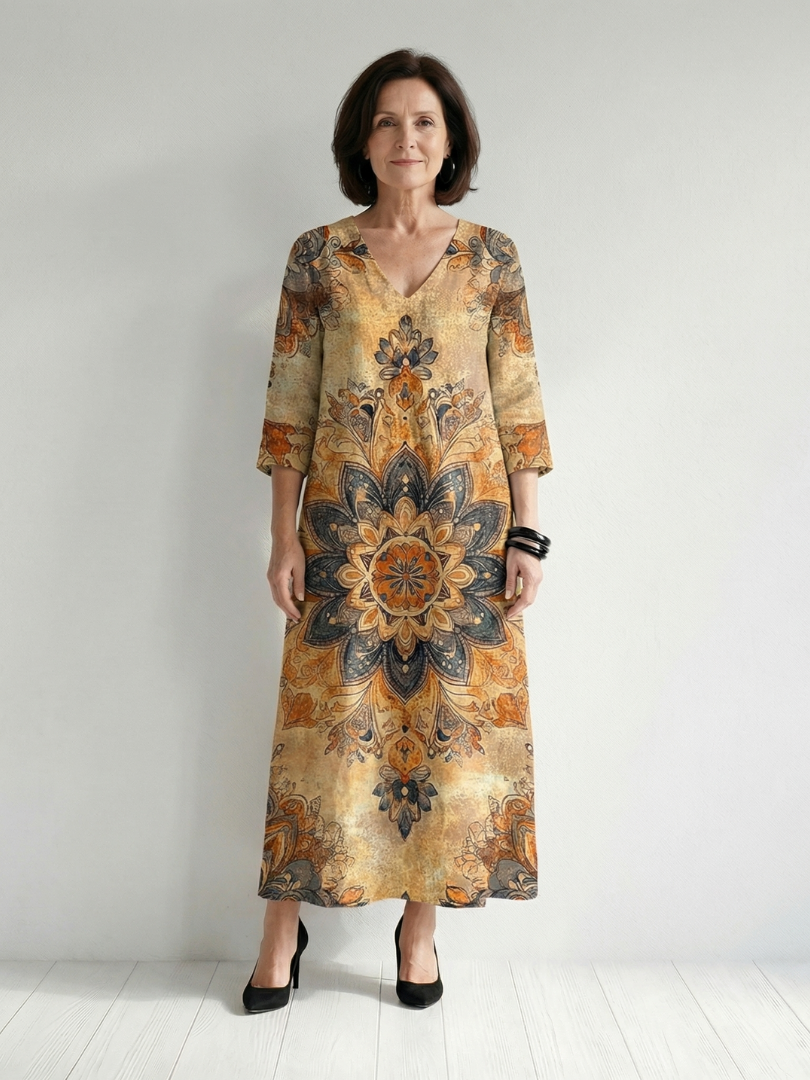 Amelie | Central Floral Midi Dress