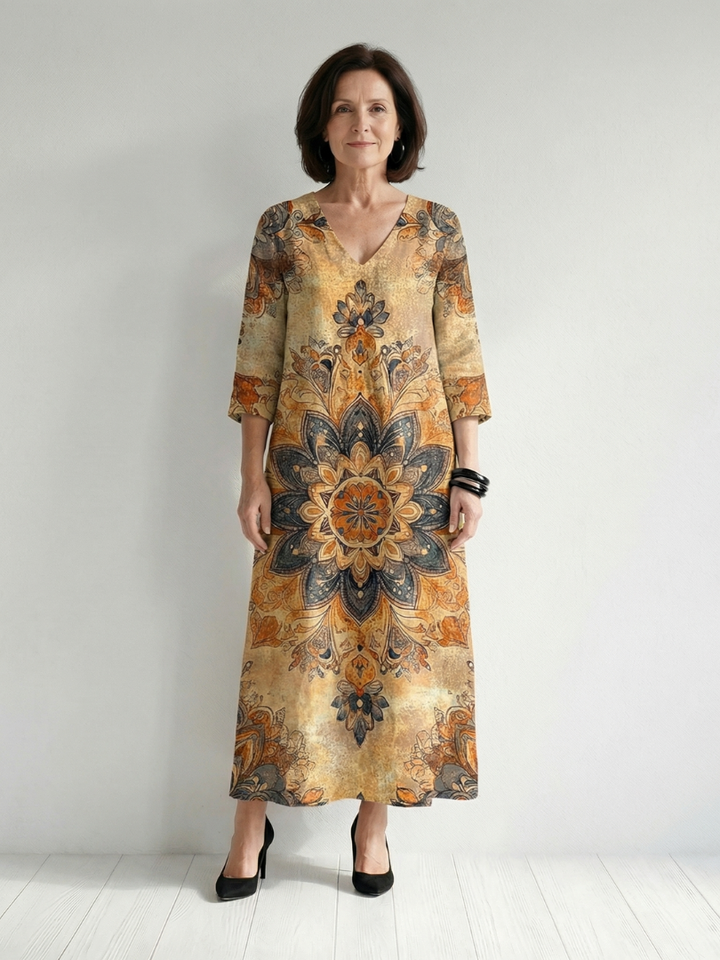 Amelie | Central Floral Midi Dress
