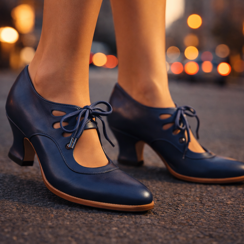 Rosalie™ – Leather Lace Heels