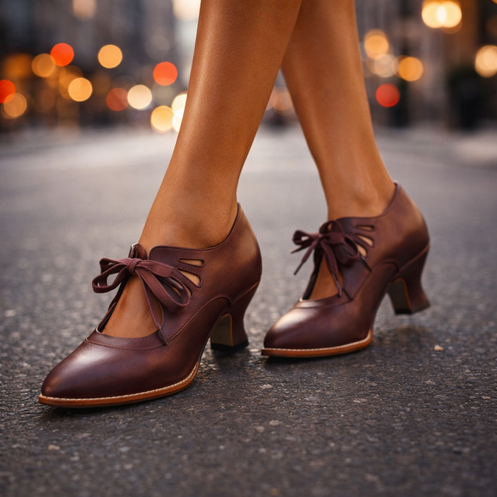 Rosalie™ – Leather Lace Heels