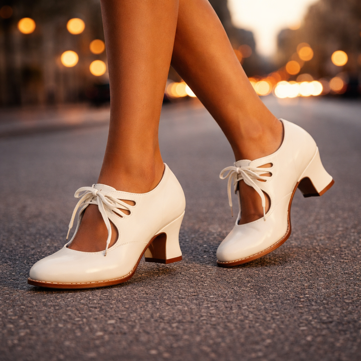 Rosalie™ – Leather Lace Heels