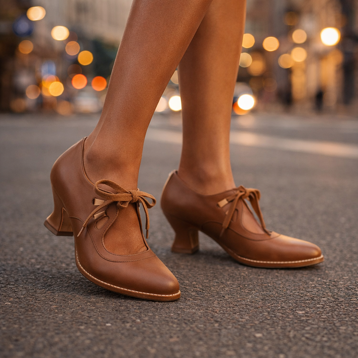 Rosalie™ – Leather Lace Heels