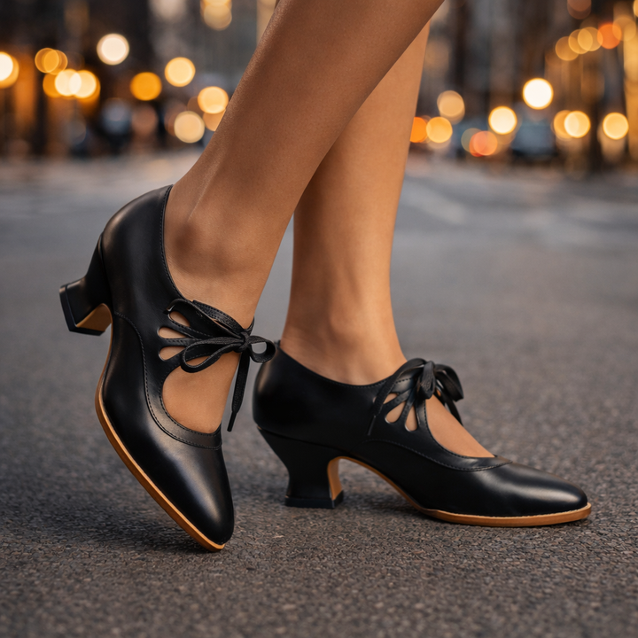 Rosalie™ – Leather Lace Heels