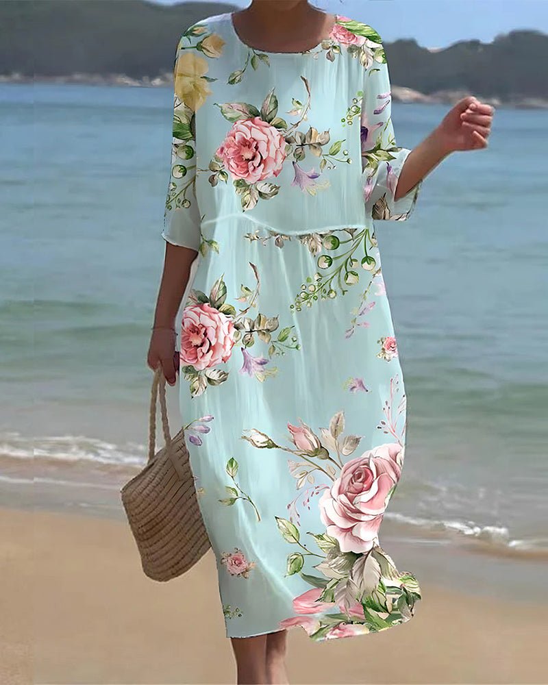 Vivienne | Sunset Flower Dress