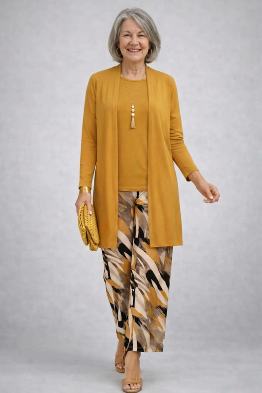 Vivienne | Abstract Print Three-Piece Set