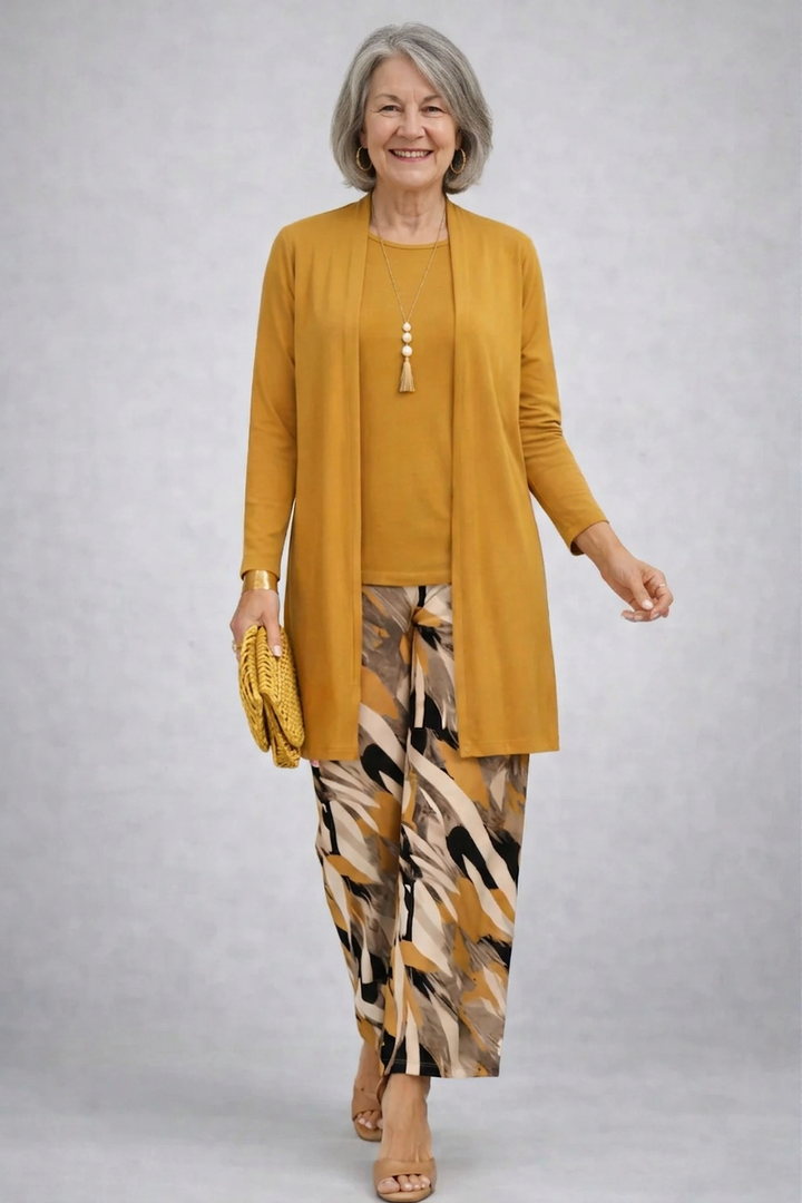 Vivienne | Abstract Print Three-Piece Set