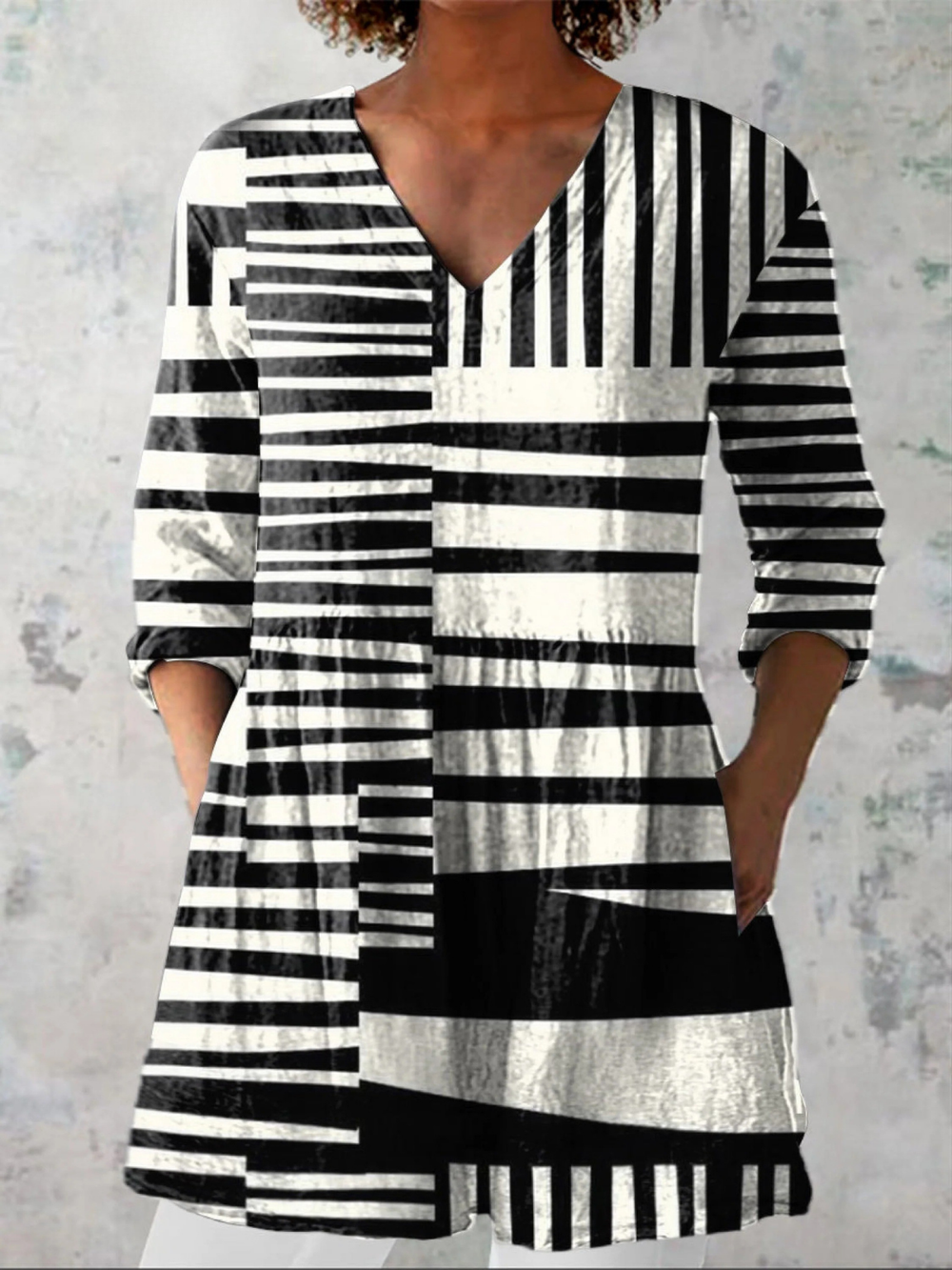 Susan | Printed V-Neck Blouse