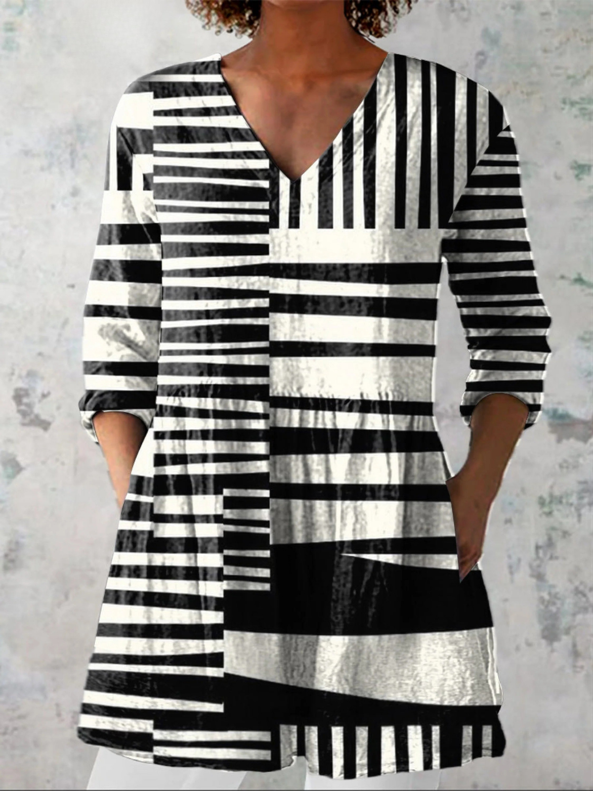 Susan | Printed V-Neck Blouse