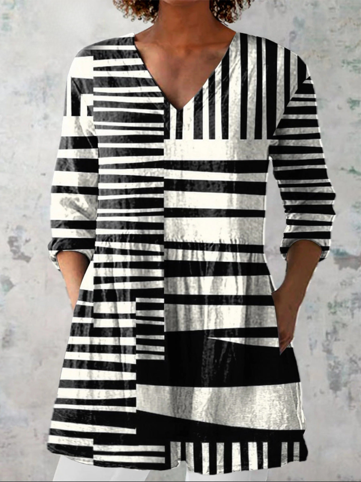Susan | Printed V-Neck Blouse