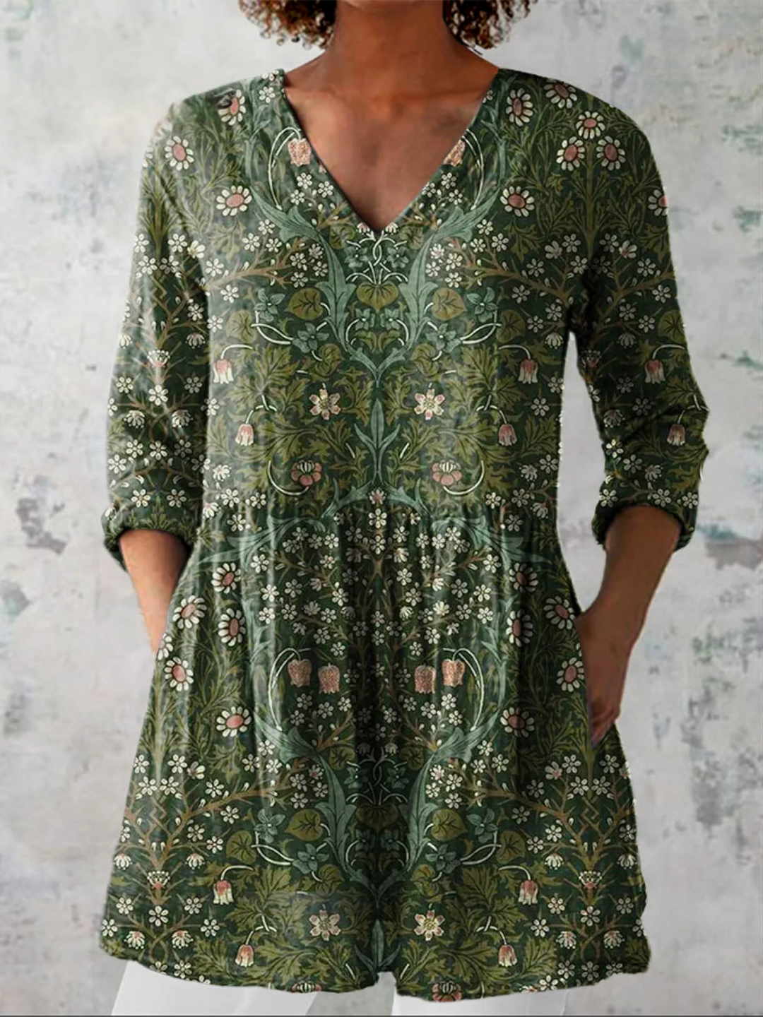 Denise | Colourful V-Neck Blouse