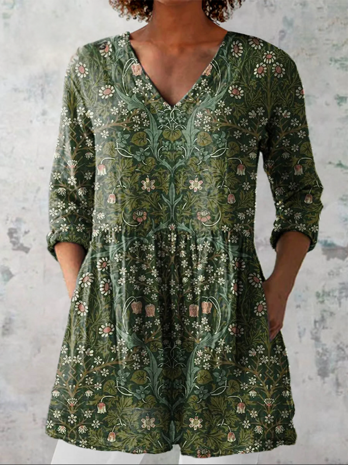 Denise | Colourful V-Neck Blouse