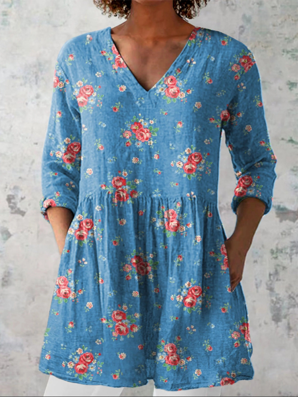 Lynette | Statement V-Neck Blouse