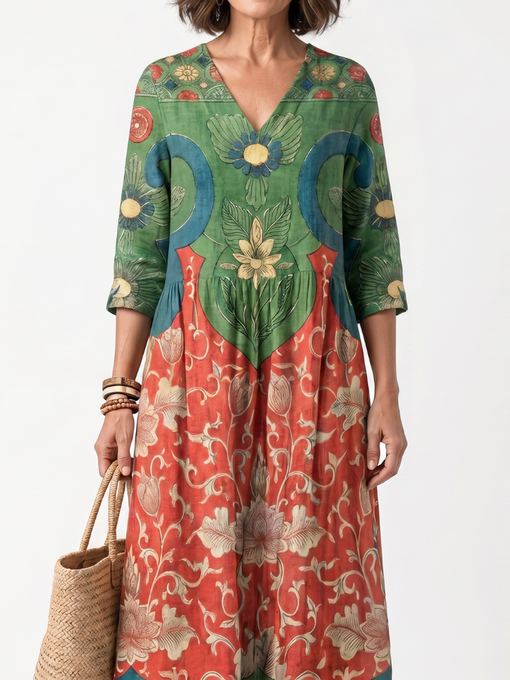 Pippa | V-Neck Midi Dress