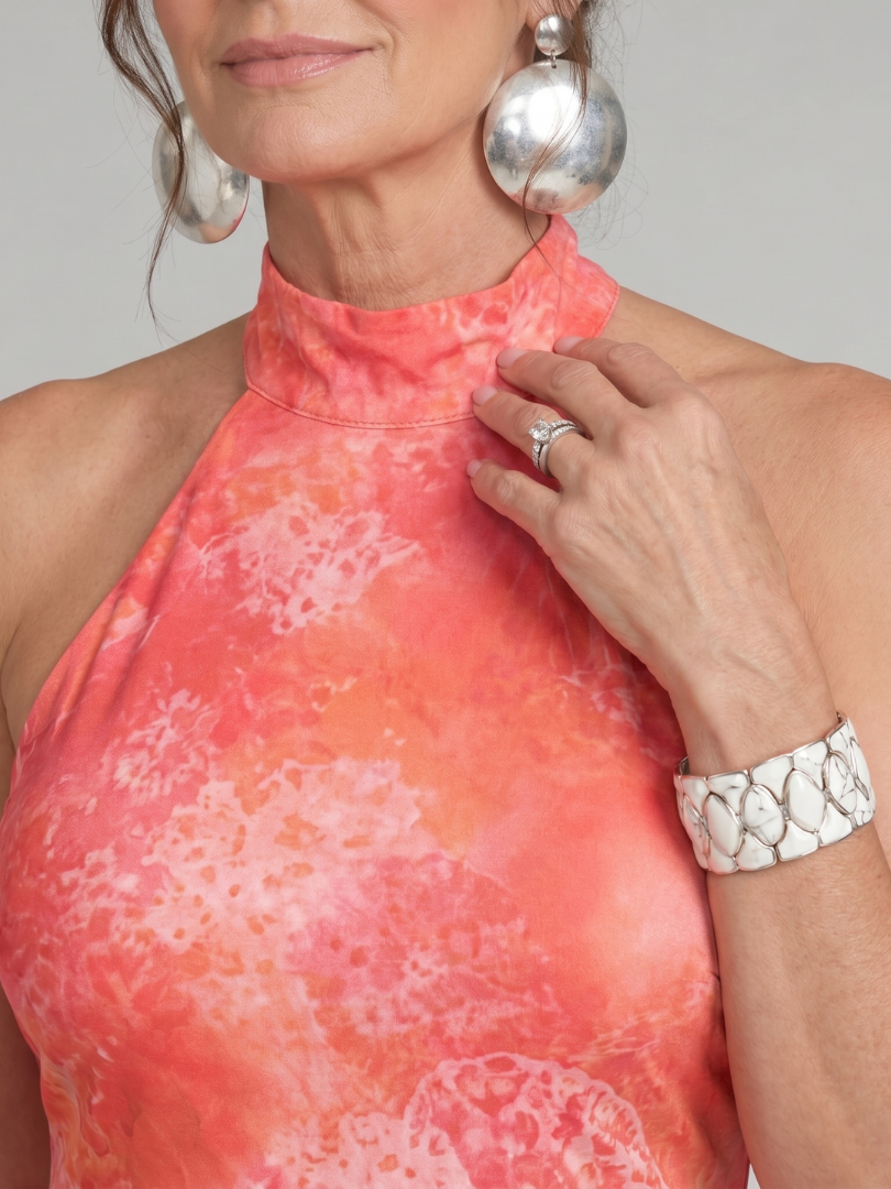 Sienna | Printed Halter Maxi Dress
