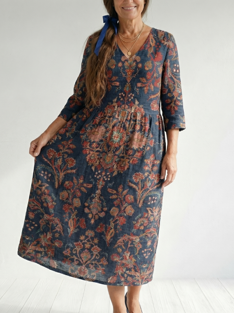 Odette | Soft-Form V-Neck Midi Dress
