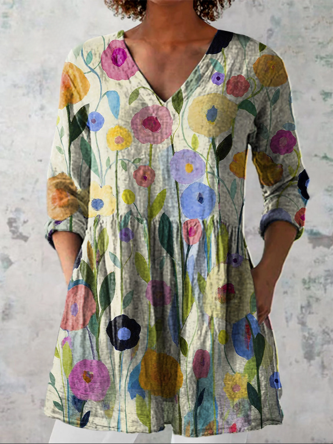Robyn | Statement V-Neck Blouse