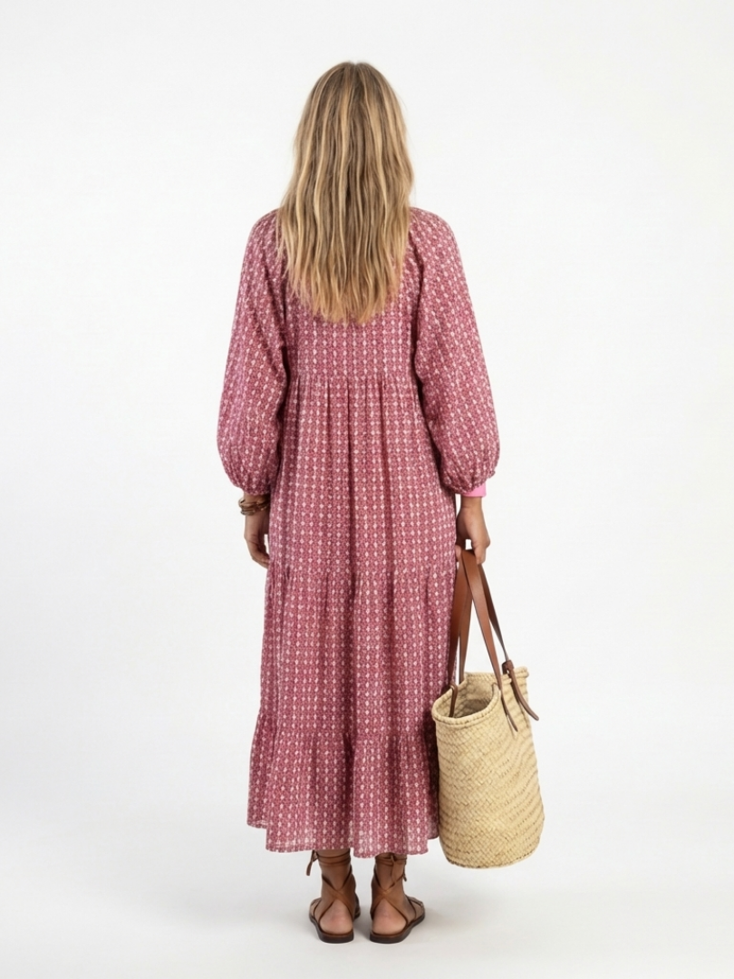 Imogen | Geometric Print Maxi Dress