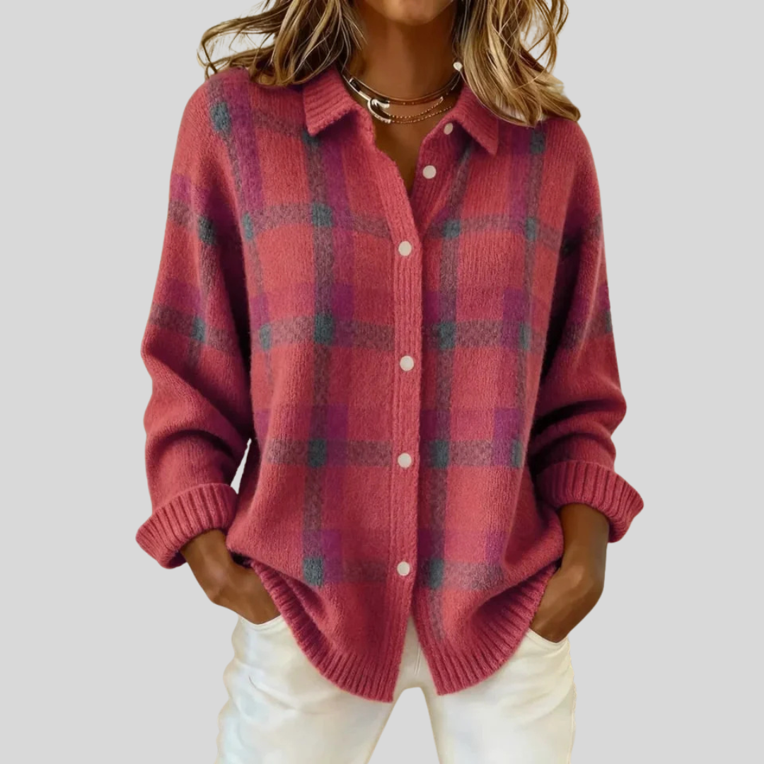 Pamela | Retro Check Sweater