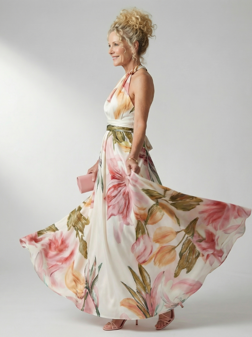 Helena | Flowing Floral Maxi Dress