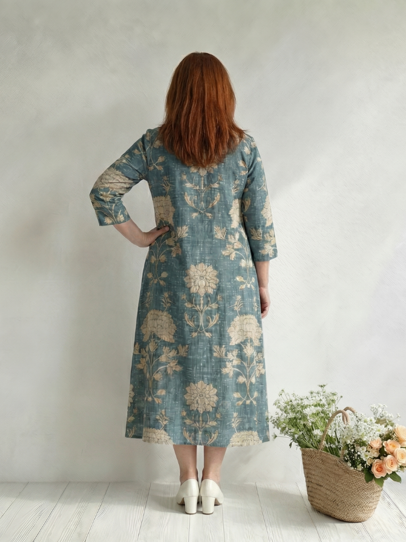 Marina | Flowing Floral Midi Dress