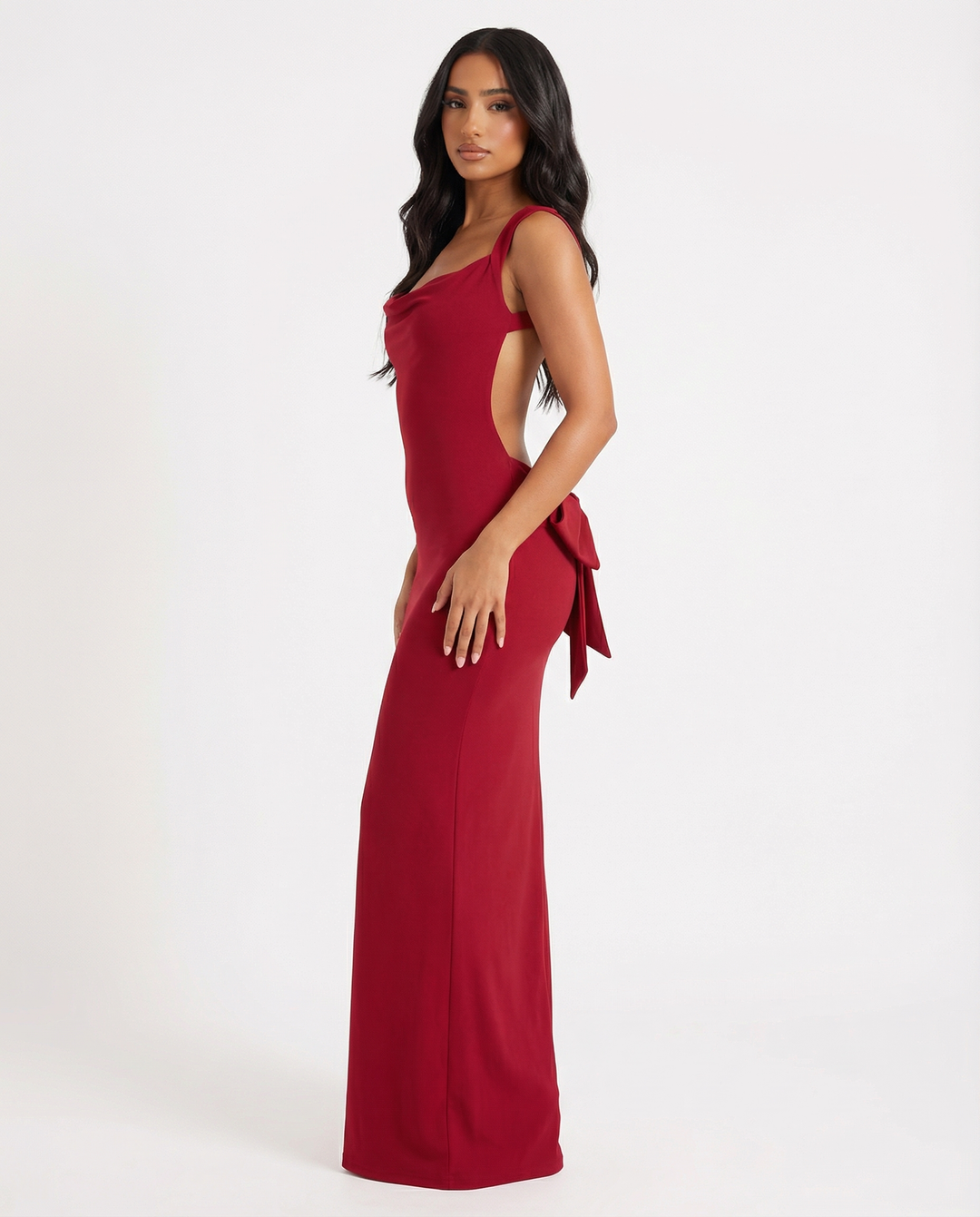 Adelaide | Open-Back Sculpted Maxi Dress