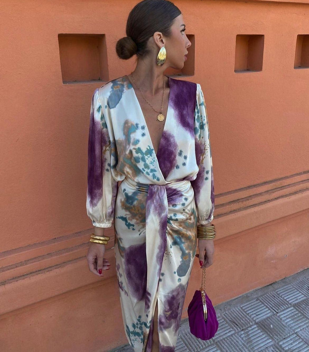 Beatrice | Floral Wrap Occasion Dress