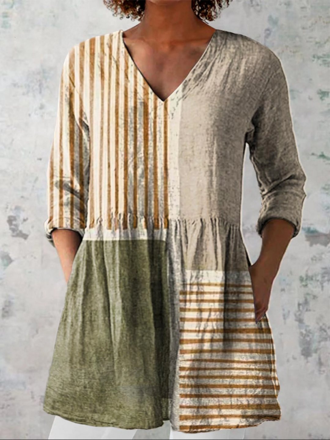 Julie | Statement V-Neck Blouse