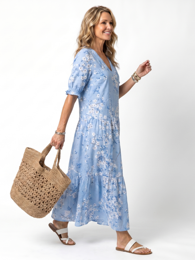 Evelyn | Floral Midi Dress
