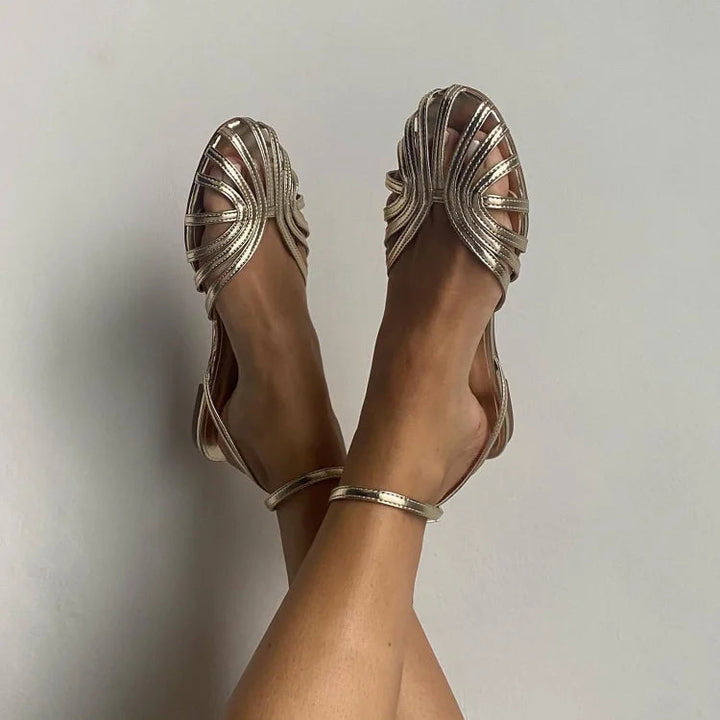 Phoebe | Golden Jewel Sandals