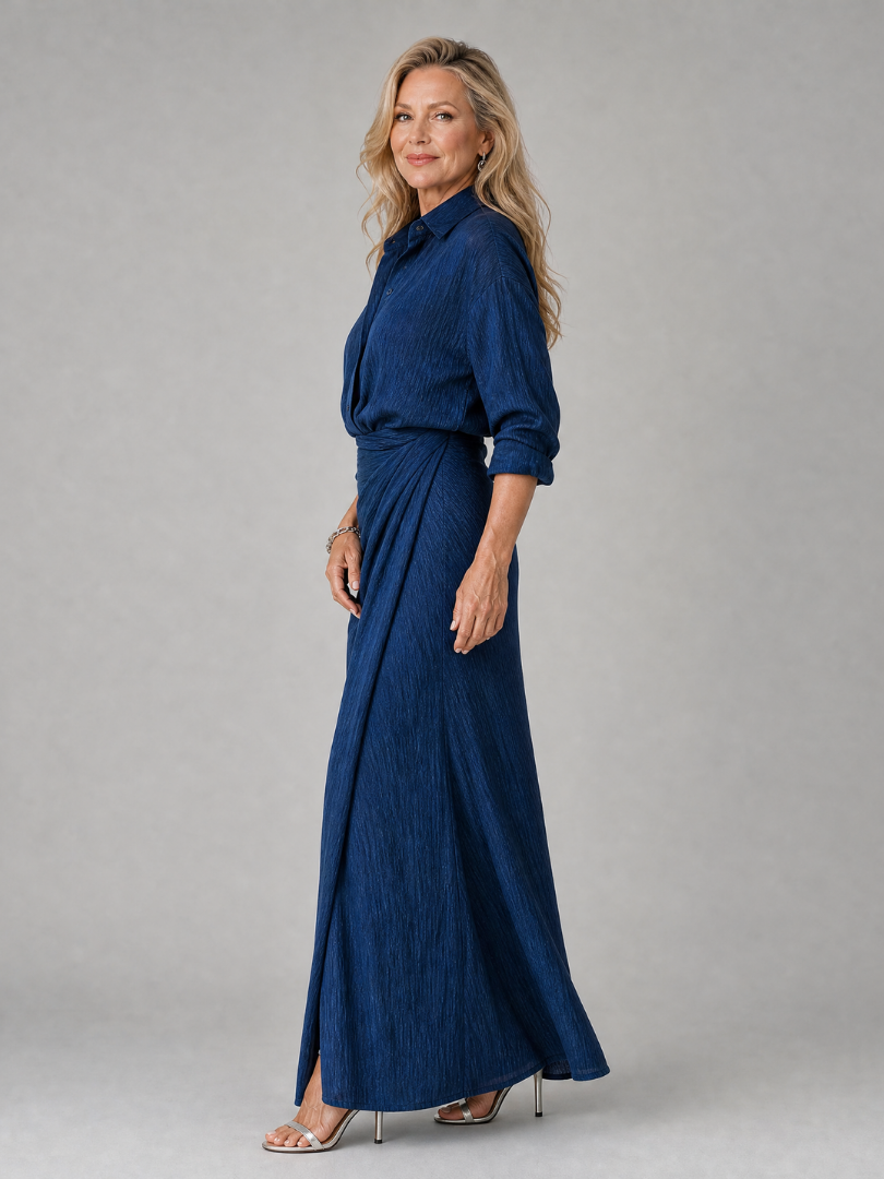 Rosalie | Long-Sleeve Wrap Maxi Dress