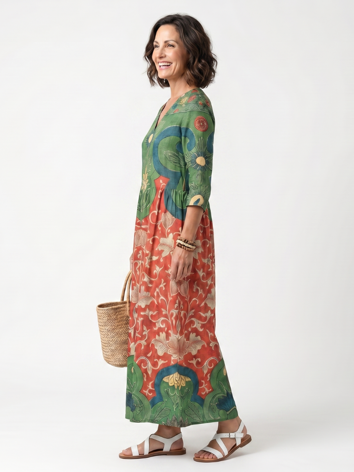Pippa | V-Neck Midi Dress