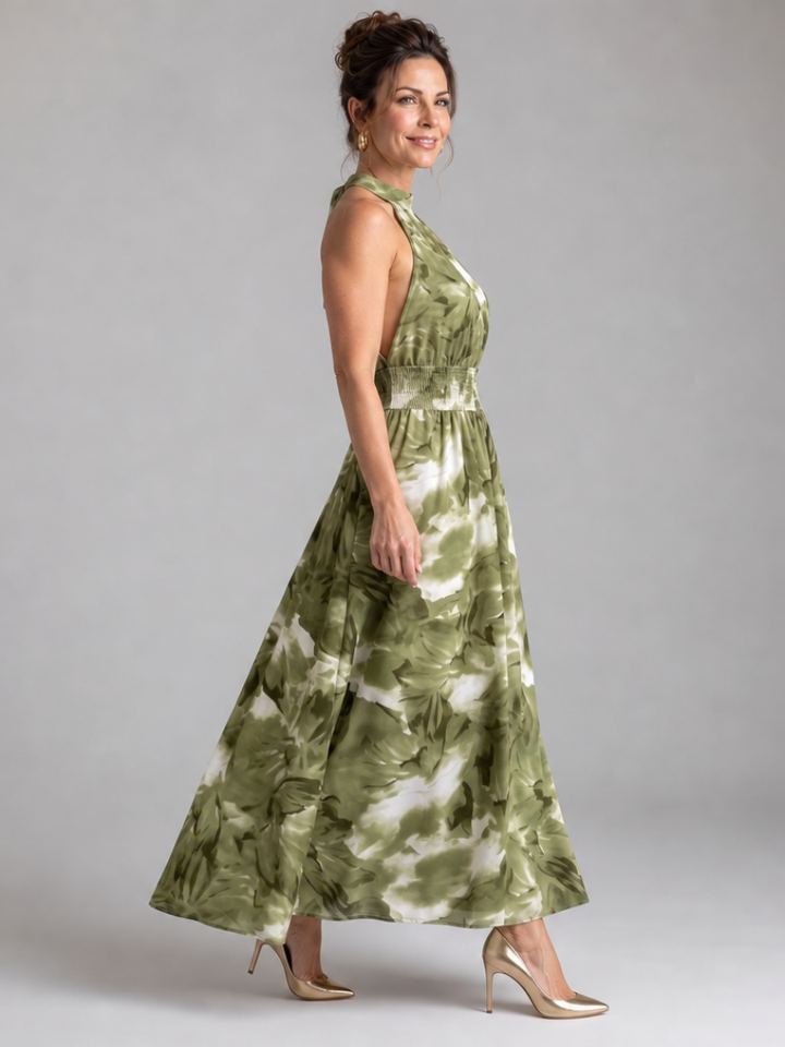Adelaide | Abstract-Print Midi Dress