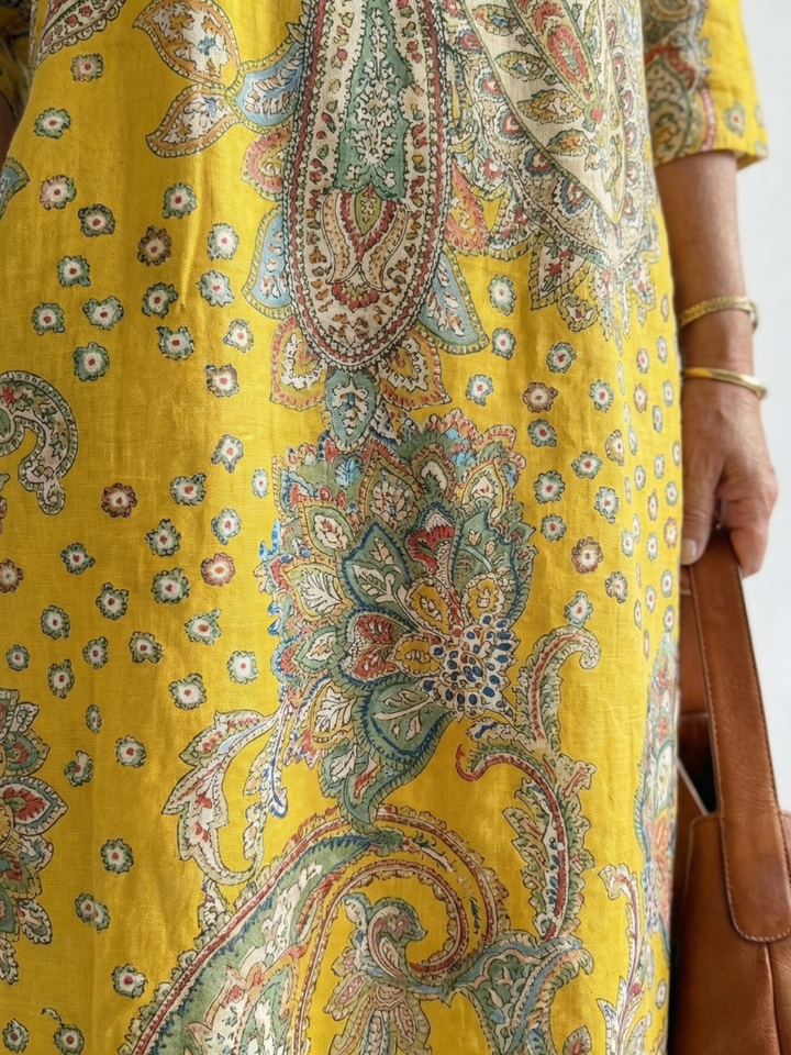 Marnie | Paisley V-Neck Midi Dress